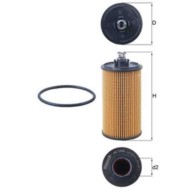 Filtro olio OX 1245D KNECHT per OPEL CHEVROLET