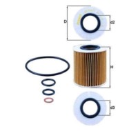 Filtro olio OX 166/1D KNECHT per BMW