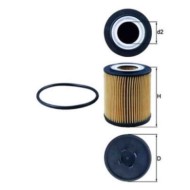 Filtro olio OX 182D KNECHT per OPEL SAAB CADILLAC