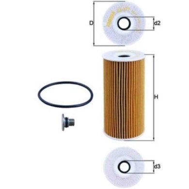 NEUTRO.jpg Filtro olio OX 377D KNECHT per HYUNDAI KIA GENESIS