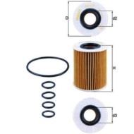 Filtro olio OX 437D KNECHT per OPEL CHEVROLET