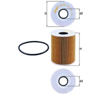 NEUTRO.jpg Filtro olio OX 776D KNECHT per PEUGEOT CITROEN VW LAND ROVER JAGUAR