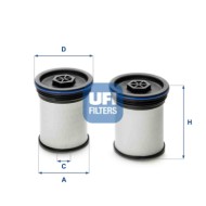 Filtro carburante 26.047.00 UFI per OPEL CHEVROLET