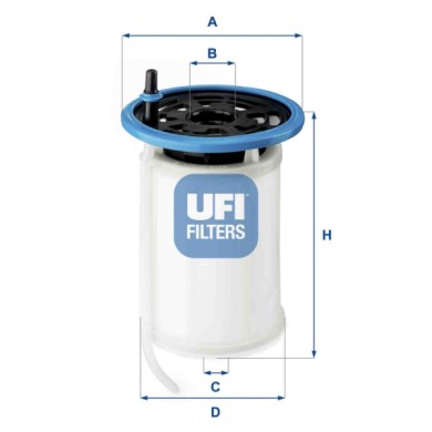 NEUTRO.jpg Filtro carburante 26.079.00 UFI per FIAT