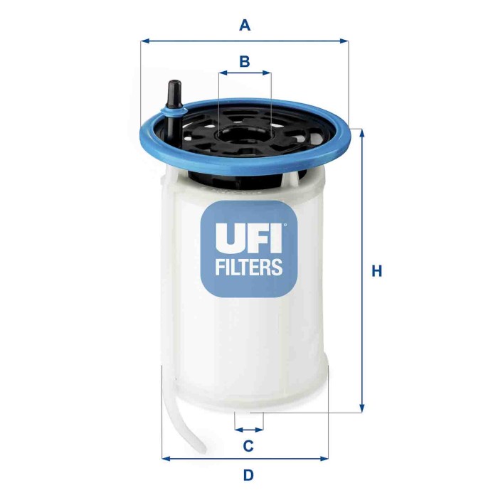 NEUTRO.jpg Filtro carburante 26.079.00 UFI per FIAT
