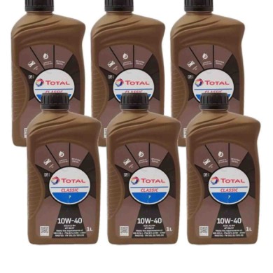 TOT2.jpg Total Classic 7 10w40 Kit Promo 6 Litri Olio Motore Auto Benzina Diesel E Furgoni Leggeri