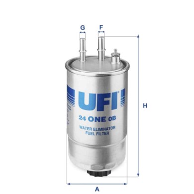NEUTRO.jpg Filtro carburante 24.ONE.0B UFI per PEUGEOT CITROEN FIAT