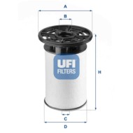 Filtro carburante 26.076.00 UFI per FIAT