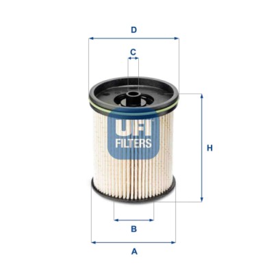 NEUTRO.jpg Filtro carburante 26.122.00 UFI per OPEL