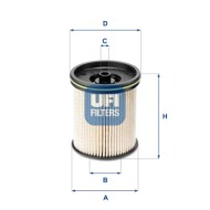 NEUTRO.jpg Filtro carburante 26.122.00 UFI per OPEL