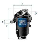 Filtro carburante 55.144.00 UFI per FIAT