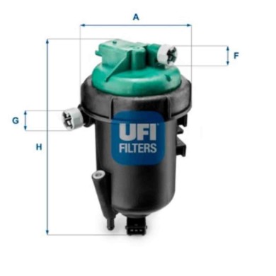 NEUTRO.jpg Filtro carburante 55.175.00 UFI per FIAT