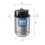 Filtro carburante 55.517.00 UFI per RENAULT NISSAN