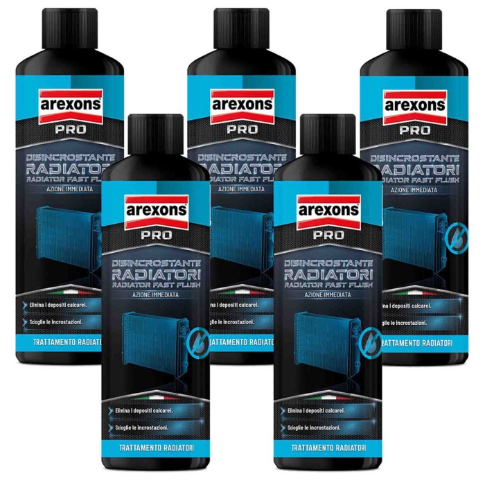 3507_1.jpg Arexons 3507 Disincrostante Per Radiatori Kit Promo 5 Pezzi X 500 Ml.