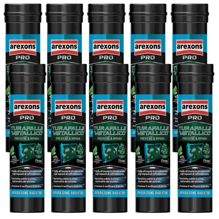 3572_1.jpg Arexons Turafalle Radiatori 3572 Kit Promo 10 Pezzi X 25 Gr Previene E Ripara Le Perdite