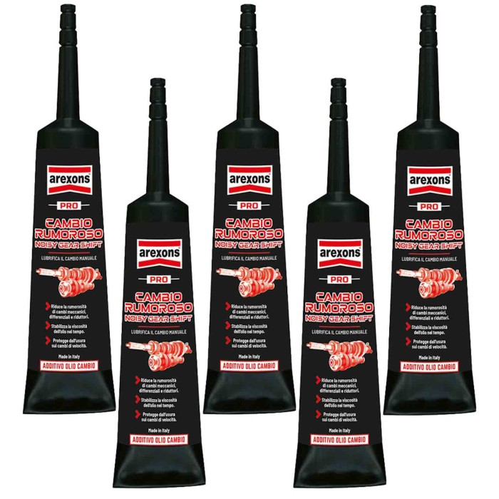 9847_AMZ.jpg Arexons Cambio Rumoroso 9847 Kit Promo 5 Pezzi X 125ml Lubrificante Protettivo Professionale