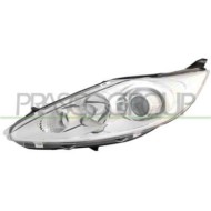 Proiettore Sinistro H1+h7 Elettrico Cromato Per Ford Fiesta Mk Vi Dal 2008 Al 2012