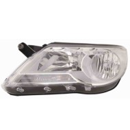 Proiettore H7-h7 Predisposizione Per Regolazione Elettrico Per Volkswagen Tiguan Lato Sinistro Dal 2007/10 Al 2011/08