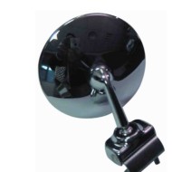 Retrovisore Tondo Cromato A Morsetto Per Fiat 126 / 126 Bis Dal 1972/01 Al 1982/12
