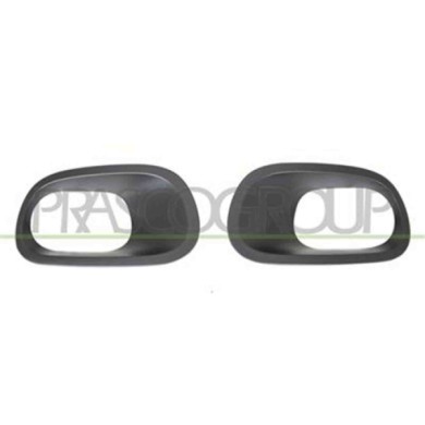 CI3281240_1.JPG Kit Cornici Fendinebbia Nere Goffrate (destra+sinistra) Per Citroen C3 Dal 2016 Al 2020