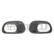 Kit Cornici Fendinebbia Nere Goffrate (destra+sinistra) Per Citroen C3 Dal 2016 Al 2020