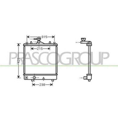 OP304R001_1.JPG Radiatore Per Opel/vauxhall Agila Dal 2000 Al 2007