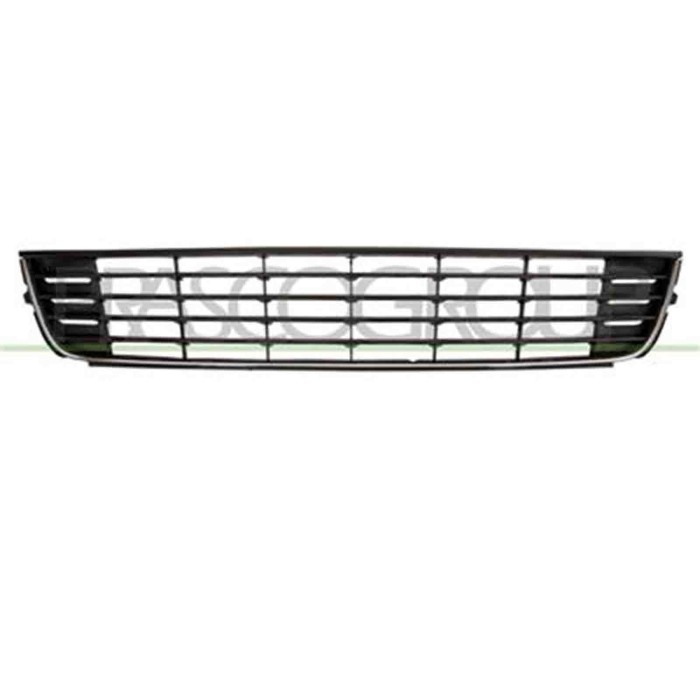 VG7192120_1.JPG Griglia Centrale Paraurti Nera Con Modanatura Cromata Per Volkswagen Touran Dal 2010 Al 2015