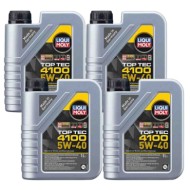 Liquimoly Top Tec 4100 Olio Motore 5w40 Alta Qualita Per Motori Diesel E Benzina. Acea C3 Api Sn. Confezione Kit Promo 4 Litri