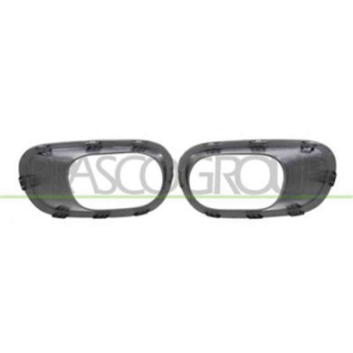 CI3281240_2.JPG Kit Cornici Fendinebbia Nere Goffrate (destra+sinistra) Per Citroen C3 Dal 2016 Al 2020