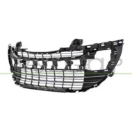 PG4242110_1.JPG Griglia Centrale Paraurti Nera Con Modanatura Cromata Per Peugeot 308 (t7) Dal 2007 Al 2011