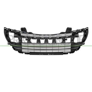 PG4242110_2.JPG Griglia Centrale Paraurti Nera Con Modanatura Cromata Per Peugeot 308 (t7) Dal 2007 Al 2011