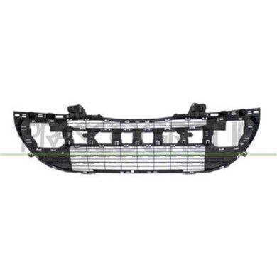 PG4242110_3.JPG Griglia Centrale Paraurti Nera Con Modanatura Cromata Per Peugeot 308 (t7) Dal 2007 Al 2011