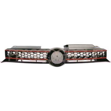 VG0392001_1.JPG Griglia Radiatore Nera/rossa Per Volkswagen Golf Vi Gti/gtd Dal 2009 Al 2012
