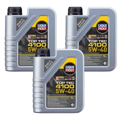 9510_3.jpg Liqui Moly Top Tec 4100 5w40 3 Litri 9510 Olio Motore Benzina E Diesel
