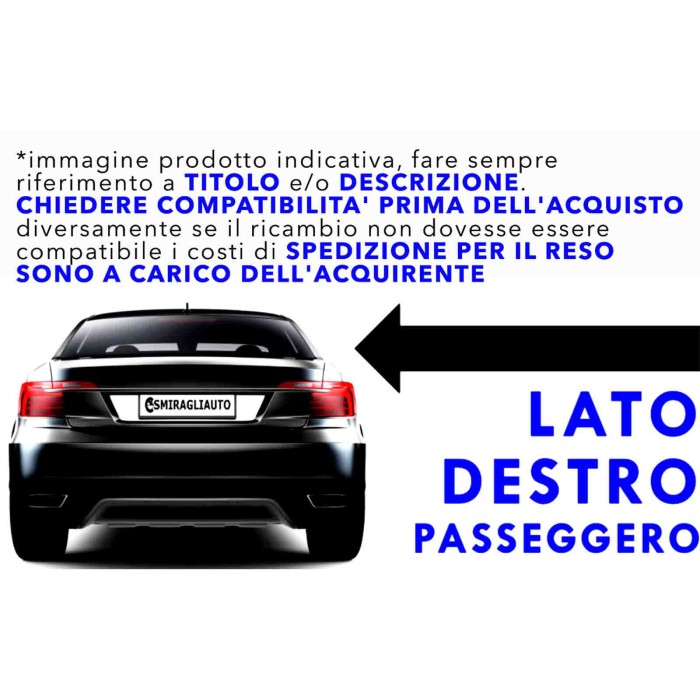 LIBRETTO_RICHIESTA_TARGA.JPG Gruppo Ottico Posteriore Bianco - Rosso Per Ford Transit Lato Destro Dal 2014/03 Al 2019/12