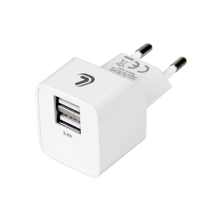 38690-S-02.JPG Linea Essentials Caricabatteria Da Rete Con 2 Porte Usb (a+a) 2400 Ma 12w 220/240 Vac Linea Essentials Accessori 