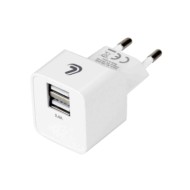 Linea Essentials Caricabatteria Da Rete Con 2 Porte Usb (a+a) 2400 Ma 12w 220/240 Vac Linea Essentials Accessori Telefonia