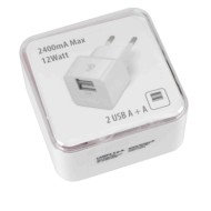 38690-C-01.JPG Linea Essentials Caricabatteria Da Rete Con 2 Porte Usb (a+a) 2400 Ma 12w 220/240 Vac Linea Essentials Accessori 