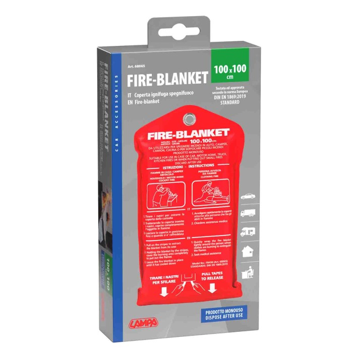 68065-C-01.JPG Coperta Ignifuga Spegnifuoco 100x100 Cm Soccorso Soccorso