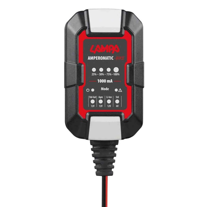 91730-S-02.JPG Amperomatic Bike Caricabatteria Intelligente 6/12v 1a Caricabatterie Accessori Per Batteria