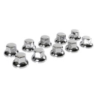 97970-S-03.JPG Boater Set 10 Copribulloni Testa Piatta In Acciaio Inox Ø 32 Mm Cromo Boater Chrome Copribulloni Camion