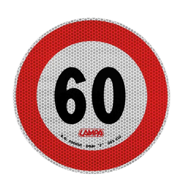 98440-C-01.JPG Contrassegno Limite Velocità 60 Km/h Contrassegni Targhe E Contrassegni
