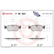 P06024_2.JPG Kit pastiglie freno, Freno a disco P 06 024 BREMBO per BMW BENTLEY WIESMANN