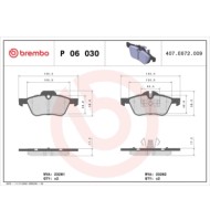 P06030_2.JPG Kit pastiglie freno, Freno a disco P 06 030 BREMBO per MINI