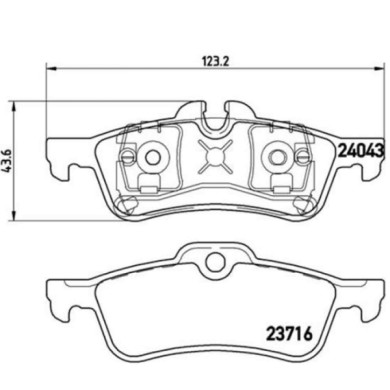 P06032_2.JPG Kit pastiglie freno, Freno a disco P 06 032 BREMBO per MINI
