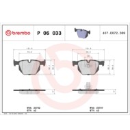 P06033_2.JPG Kit pastiglie freno, Freno a disco P 06 033 BREMBO per BMW