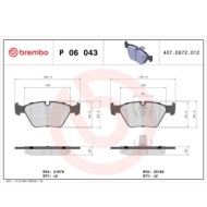 P06043_2.JPG Kit pastiglie freno, Freno a disco P 06 043 BREMBO per BMW MG WIESMANN