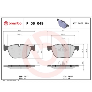 P06049_2.JPG Kit pastiglie freno, Freno a disco P 06 049 BREMBO per BMW