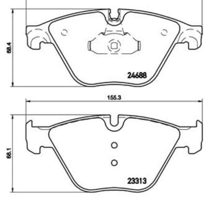 P06074_2.JPG Kit pastiglie freno, Freno a disco P 06 074 BREMBO per BMW