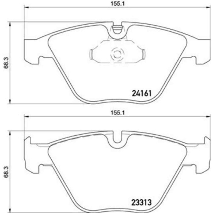 P06081_2.JPG Kit pastiglie freno, Freno a disco P 06 081 BREMBO per BMW